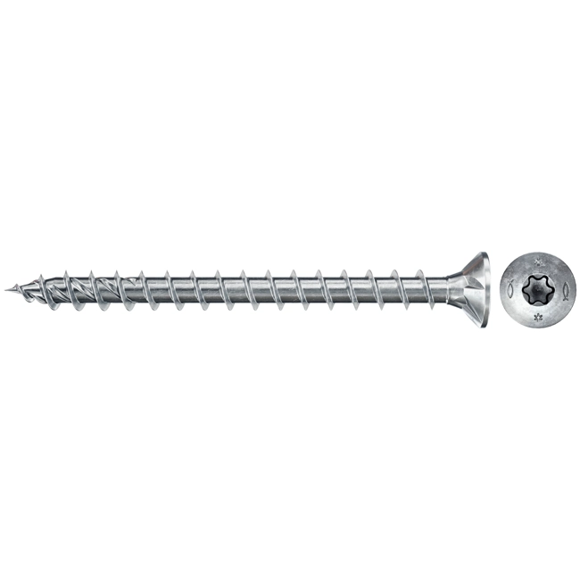Vendita online Viti truciolari PowerFast II FPF II CTF 4,0x30 BC 200 Filetto totale, Torx, Testa svasata piana, Zincatura bianca (Conf. da 200 Pz.)
